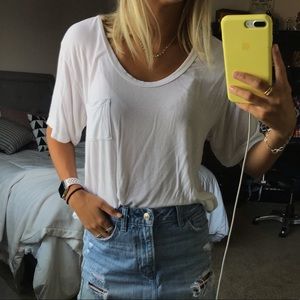 Brandy Melville white short sleeve t-shirt